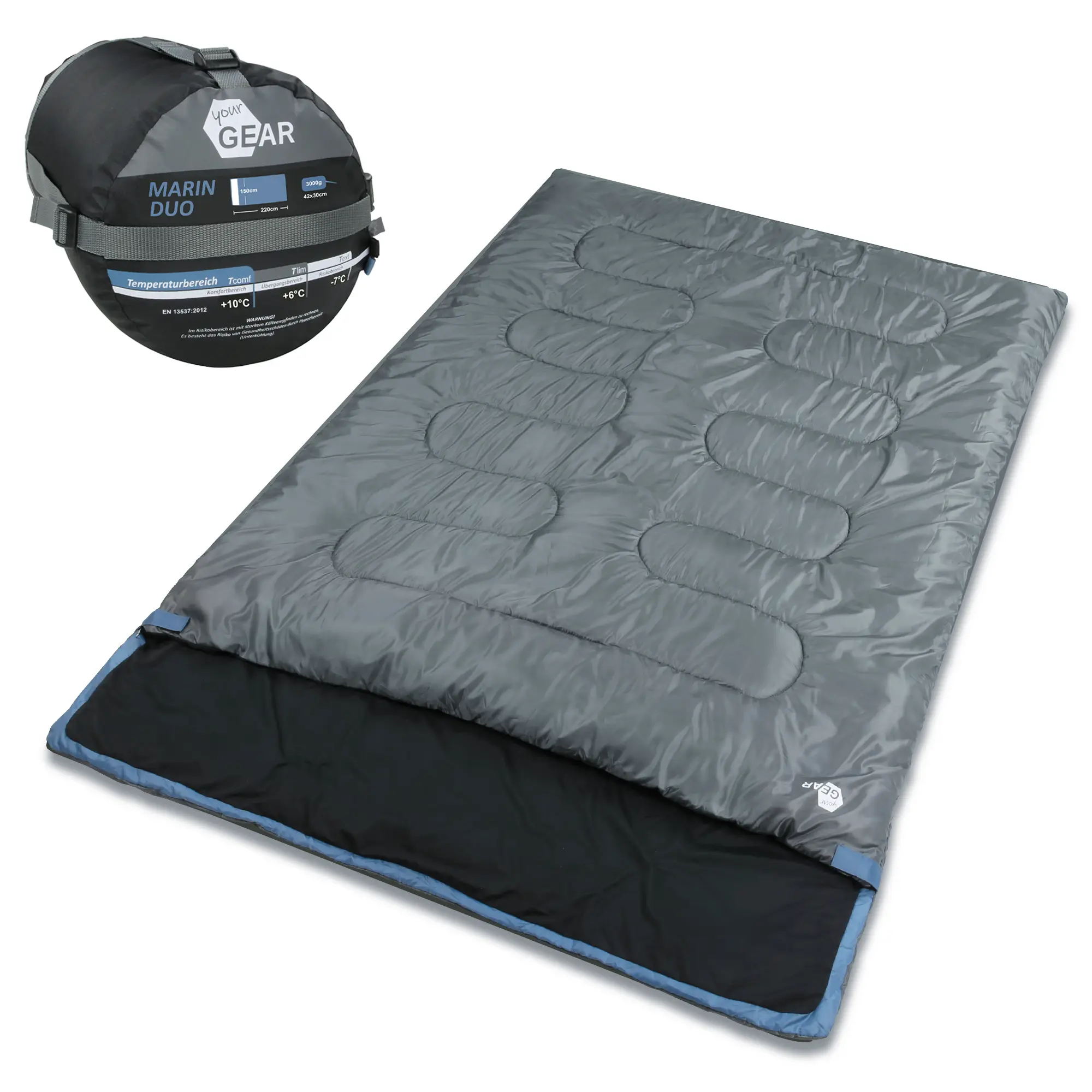 your GEAR 2 Mann Schlafsack Marin -7°C Deckenschlafsack 220x150 cm Doppelschlafsack 3-4 Jahreszeiten your GEAR 2 Mann Schlafsack Marin -7°C Deckenschlafsack 220x150 cm Doppelschlafsack 3-4 Jahreszeiten
