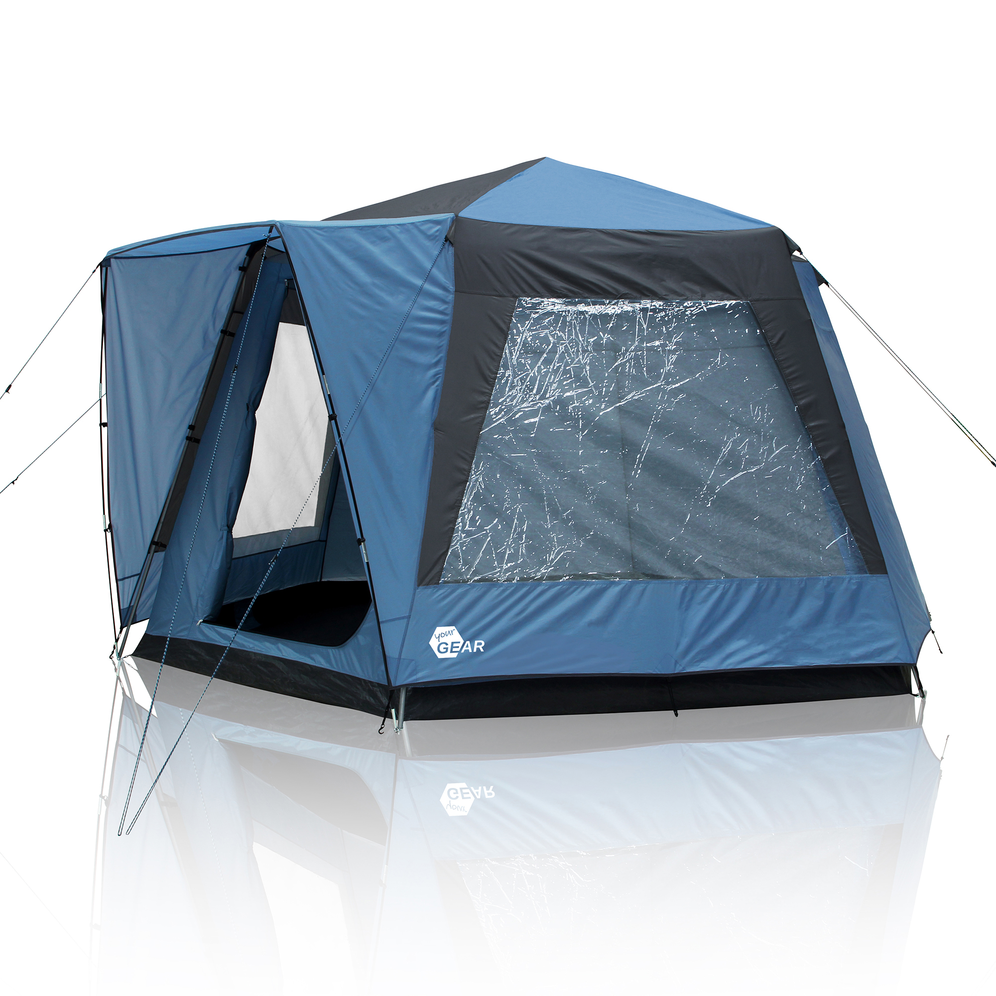 your GEAR Zelt Ponza 400 Festivalzelt Ø 4 x 2,3 m Gruppenzelt Event Dome Stehhöhe Bodenwanne 5000 mm