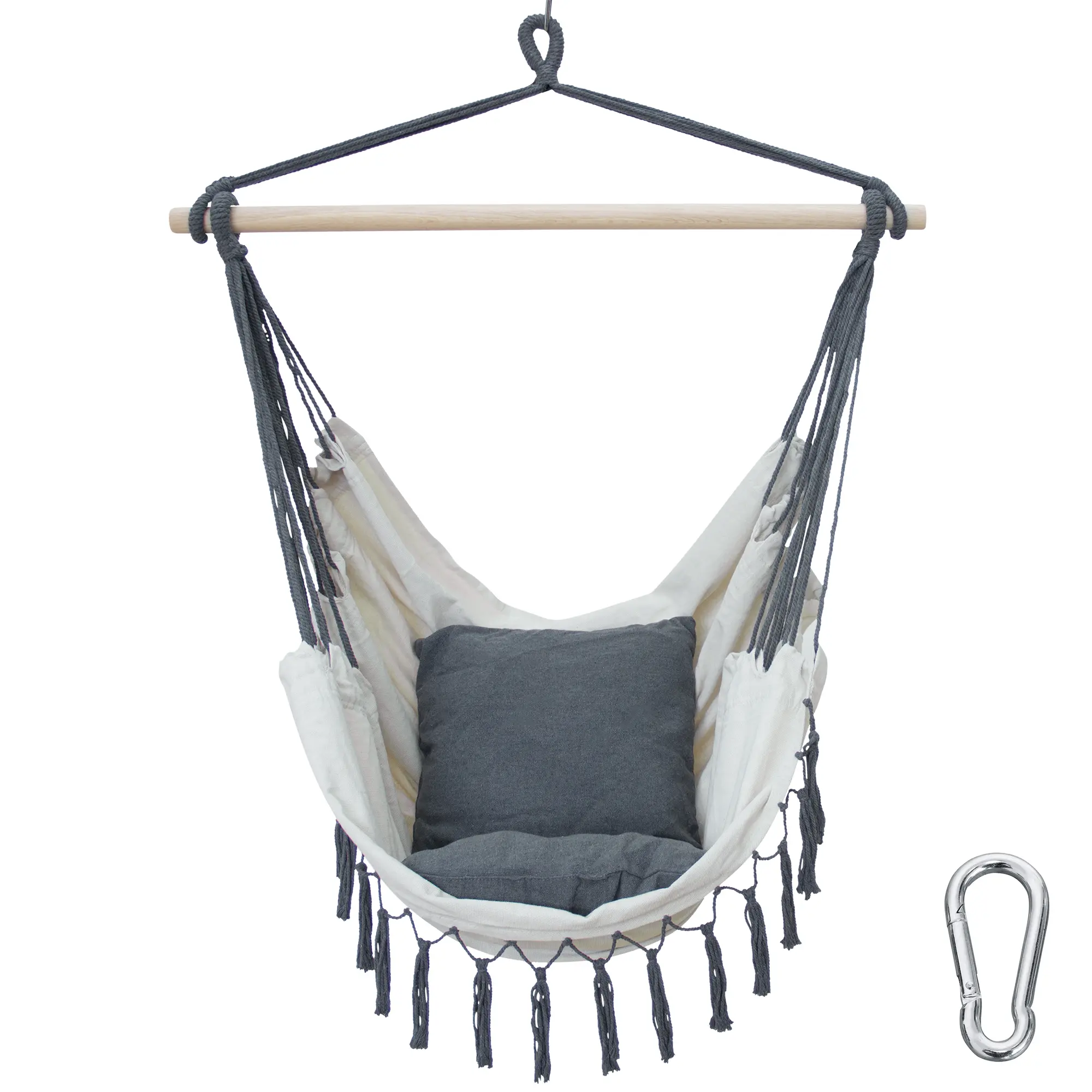 yourGEAR Elba XL Hängesessel 2 Kissen Sitz-Hängematte 240kg Hängesitz Hängeschaukel 360° Swing Chair yourGEAR Elba XL Hängesessel 2 Kissen Sitz-Hängematte 240kg Hängesitz Hängeschaukel 360° Swing Chair