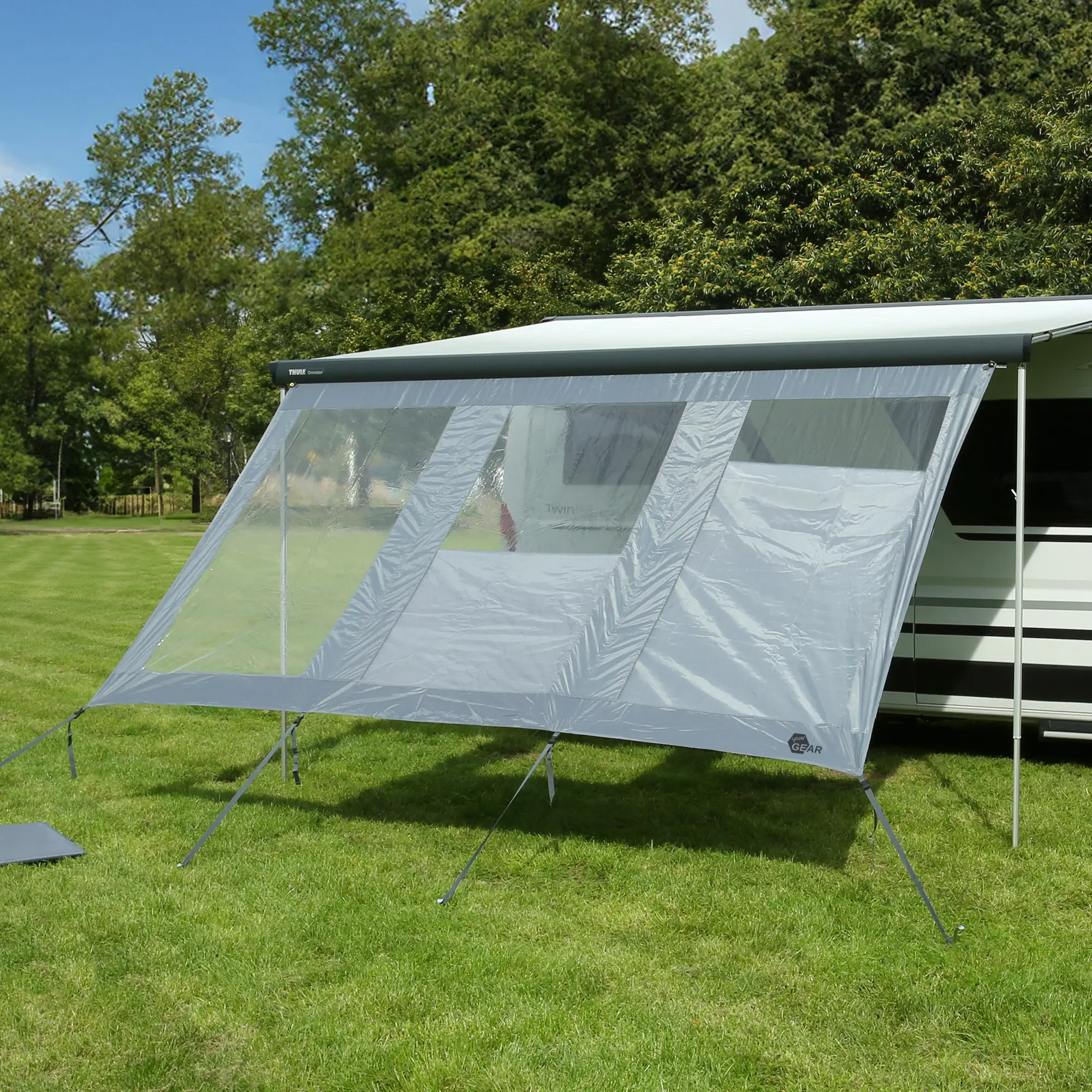 your GEAR Panorama Wall 4,3 x 2 m - Vorderwand für Markise schützt vor Sonne, Wind und Regen your GEAR Panorama Wall 4,3 x 2 m - Vorderwand für Markise schützt vor Sonne, Wind und Regen