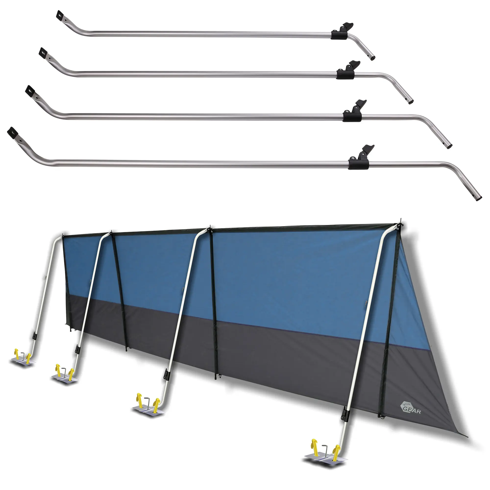 your GEAR Pole Set Windbreak - Aluminum Stangen für Sicht- / Windschutz, teleskopierbar 100 - 180 cm your GEAR Pole Set Windbreak - Aluminum Stangen für Sicht- / Windschutz, teleskopierbar 100 - 180 cm