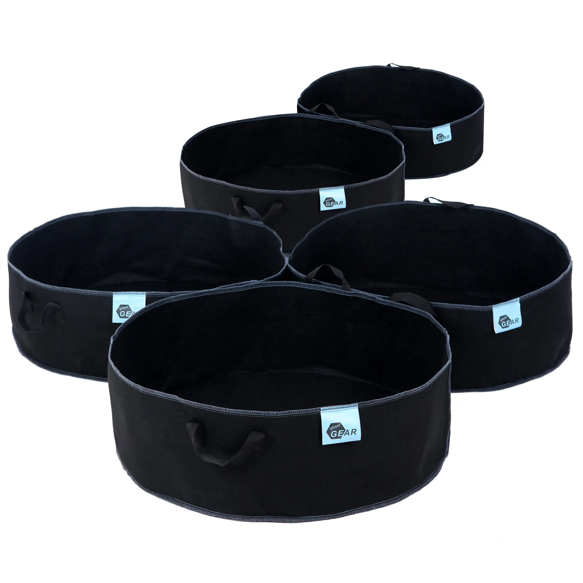 yourGEAR 5x Grow Bag 60L Pflanzsack Ø 61x20 cm Vliesstoff Pflanztasche Filz Pflanzkübel Tragegriffe yourGEAR 5x Grow Bag 60L Pflanzsack Ø 61x20 cm Vliesstoff Pflanztasche Filz Pflanzkübel Tragegriffe