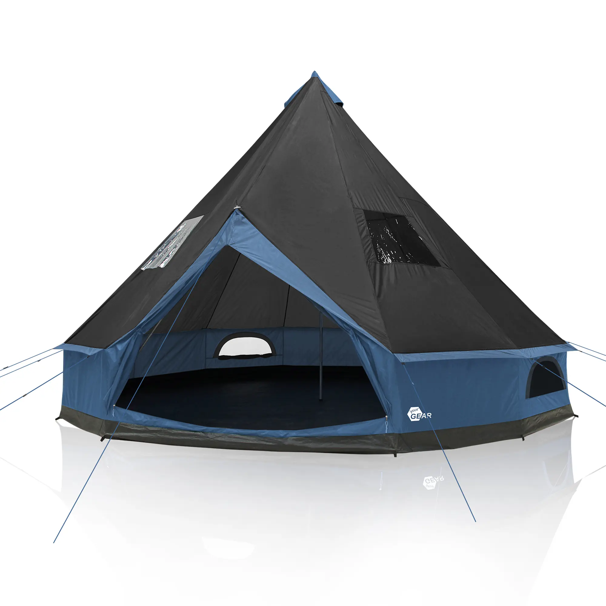your GEAR Zelt Ravello 400 Tipizelt für 4 - 6 Personen Familienzelt Stehhöhe Bodenwanne Wasserdicht your GEAR Zelt Ravello 400 Tipizelt für 4 - 6 Personen Familienzelt Stehhöhe Bodenwanne Wasserdicht