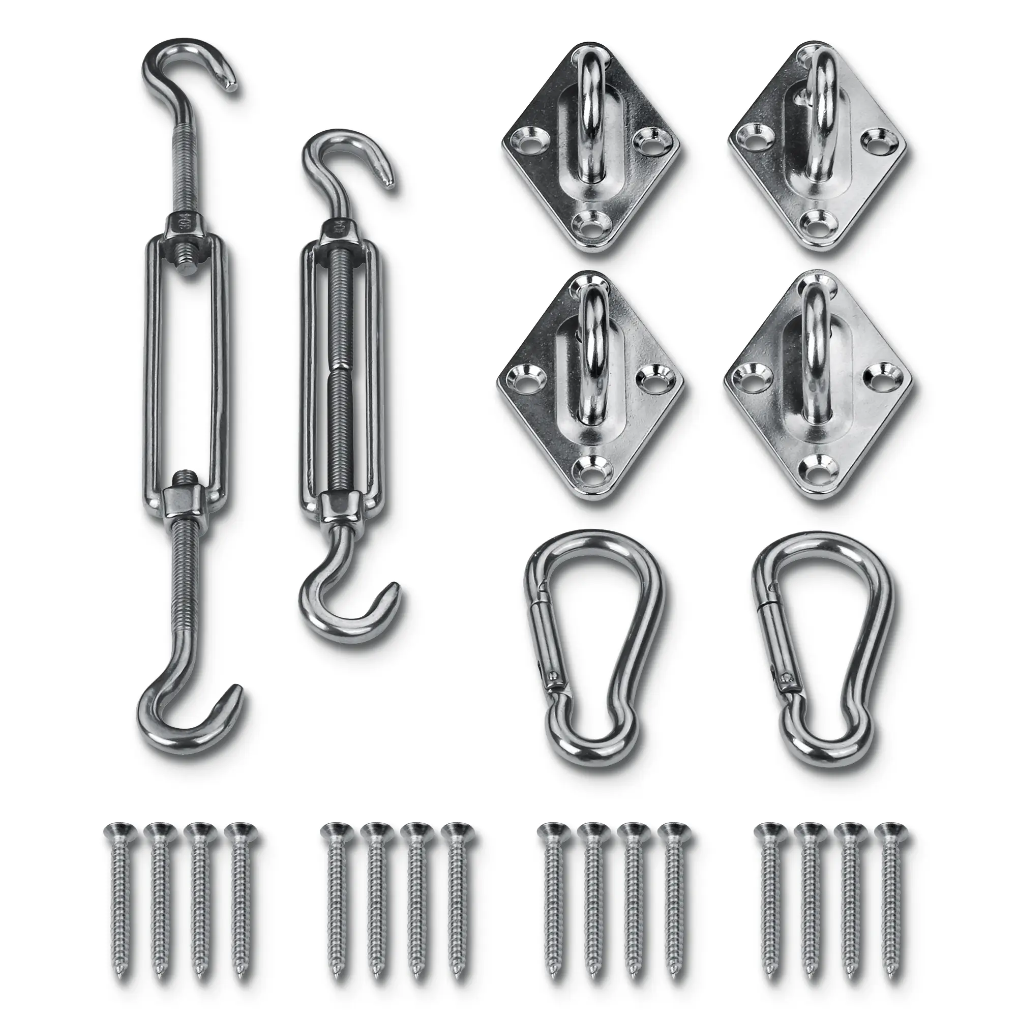 yourGEAR Fix-It Tarp - Sonnensegel Montage Set Edelstahl Befestigungset Wand Pfosten Zaun 24 teilig yourGEAR Fix-It Tarp - Sonnensegel Montage Set Edelstahl Befestigungset Wand Pfosten Zaun 24 teilig