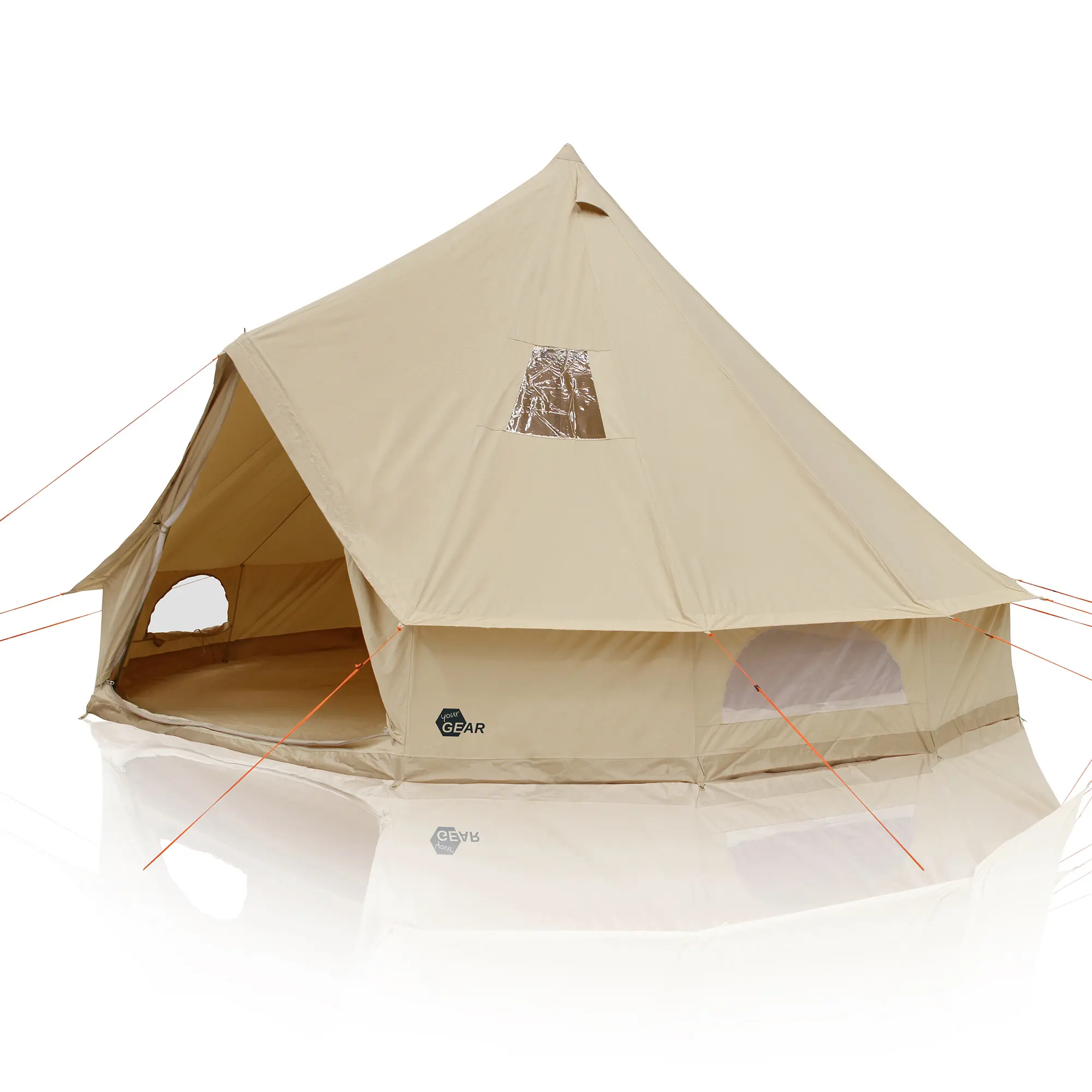 yourGEAR Tent Desert 8 Pro UV50+ Cotton - camping family tipi with sewn-in tent ground sheet yourGEAR Tent Desert 8 Pro UV50+ Cotton - camping family tipi with sewn-in tent ground sheet