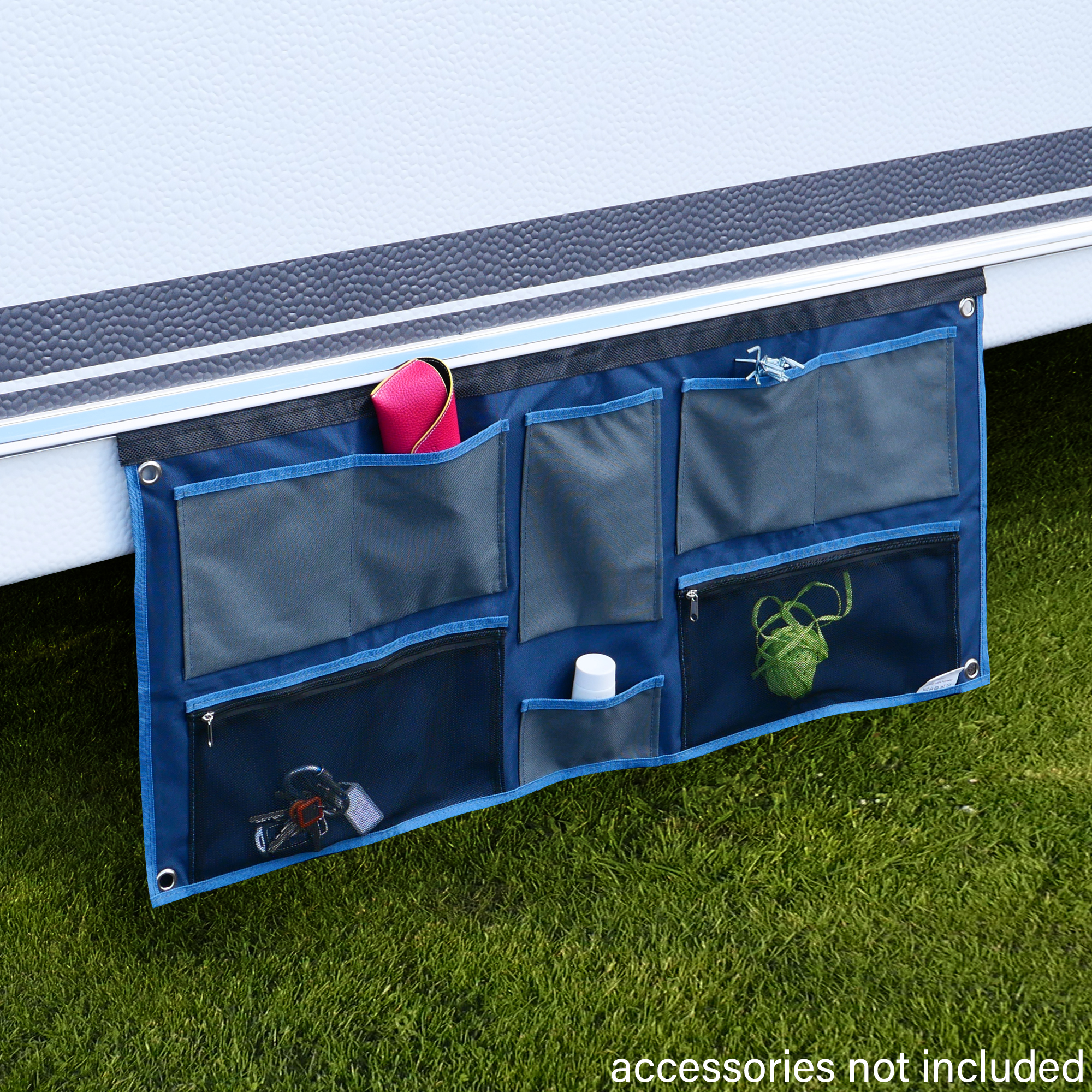 your GEAR Caravan Organizer Wide - Hängeregal für Zelt, Vorzelt, Wohnwagen 45 x 100 cm, 6 Fächer