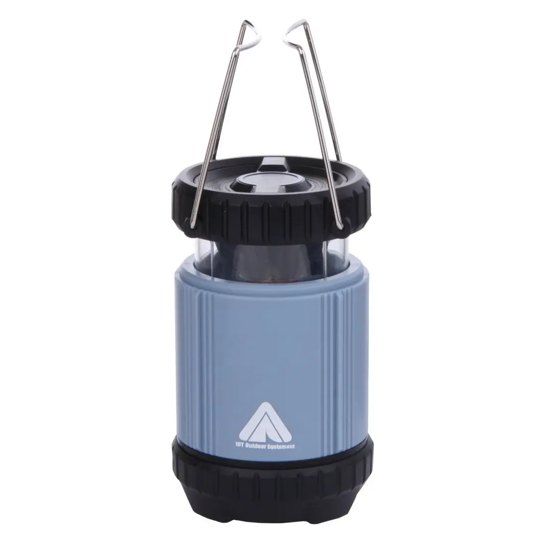 Ein tragbarer Campingkocher mit einer schwarzen Deckelhaube, beigefarbenem Gehäuse und Metalltragegriffen, der für den Außenbereich geeignet ist.
