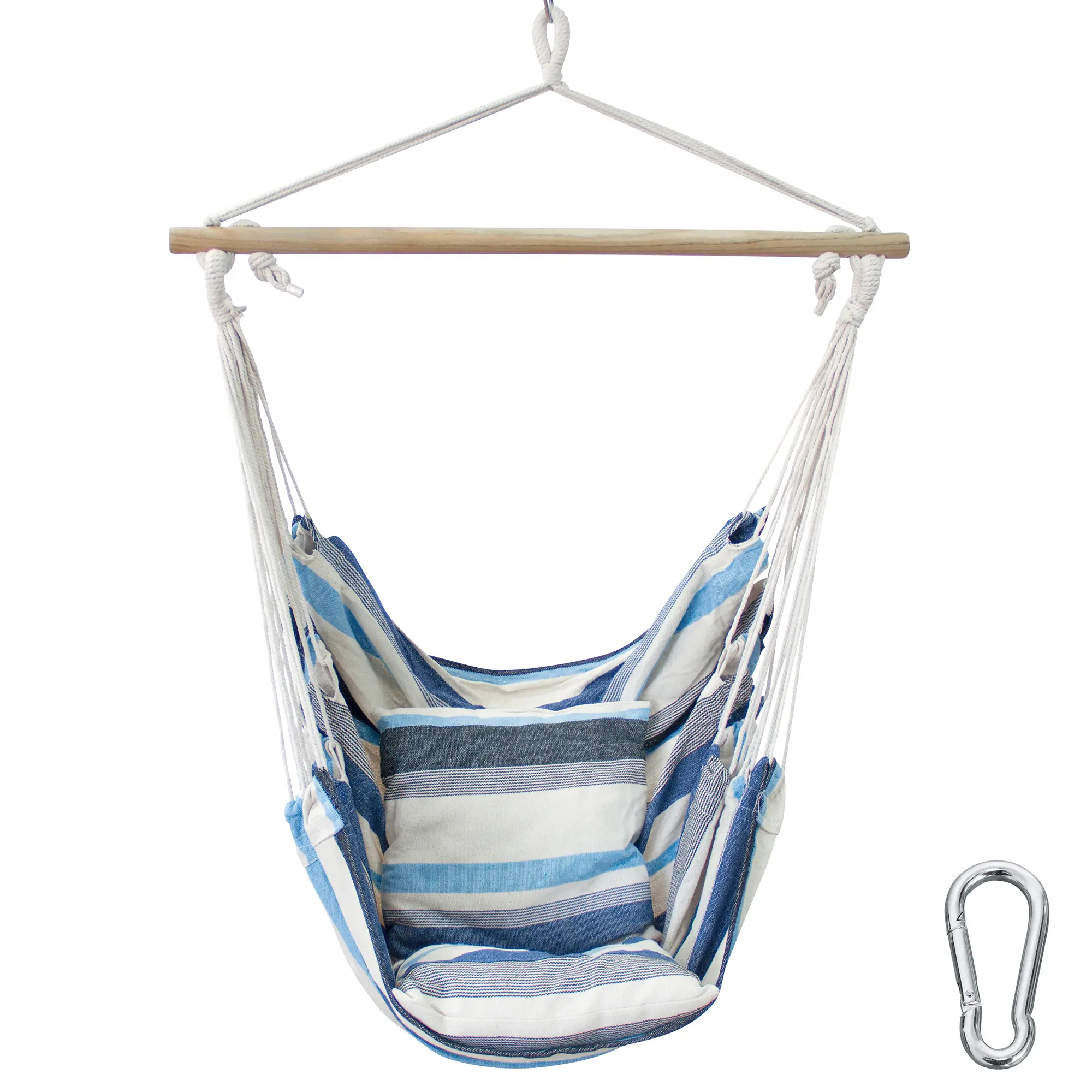 yourGEAR Lombok Aqua Hängesessel mit 2 Kissen Sitz-Hängematte 240kg Hängeschaukel 360° Swing Chair yourGEAR Lombok Aqua Hängesessel mit 2 Kissen Sitz-Hängematte 240kg Hängeschaukel 360° Swing Chair